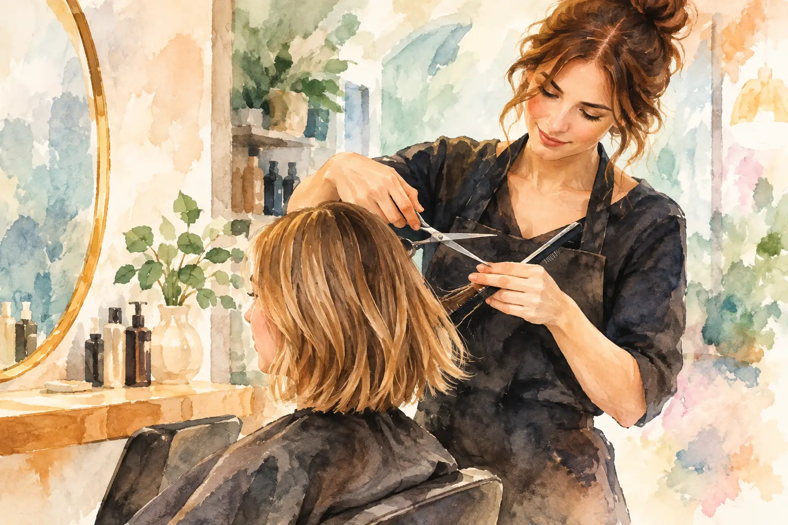 Wie lange dauert ein Haarschnitt im Salon?